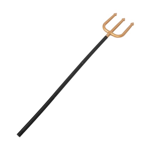 FRCOLOR Dreizack Aus Kunststoff Halloween Heugabel Mistgabel-kostüm-Requisite Heugabel Halloween Gefälschte Heugabel Dreizack Pitchgabel Aus Kunststoff Plastik Golden von FRCOLOR