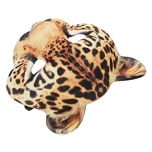 FRCOLOR EVA Leopardenmaske Halbgesichts Cosplay Halloween Kostüm Party Dekorative Tiermaske Gelb Leicht und Langlebig Geeignet für Karneval Maskenball Mottoparty und Tanzveranstaltungen von FRCOLOR