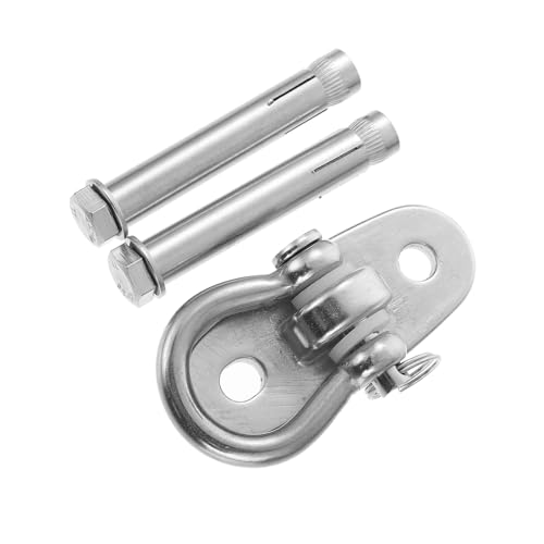 FRCOLOR Edelstahl Schaukelhaken Schwerlast Drehbarer Aufhängungshaken für Hängematten Boxsäcke und Fitnessgeräte Outdoor Befestigung mit Schwenkfunktion und Montageschrauben von FRCOLOR