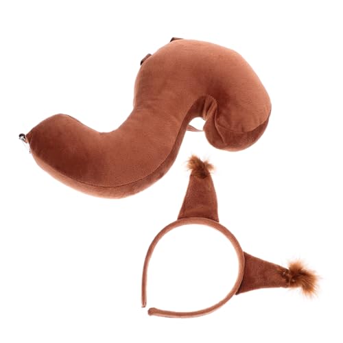 FRCOLOR Eichhörnchen Kostüm mit Verstellbarem Haarreif und Süßer Tierkopfschmuck für Halloween und Kostümparty Langlebiges Material Vielseitig Verwendbar für Erwachsene von FRCOLOR