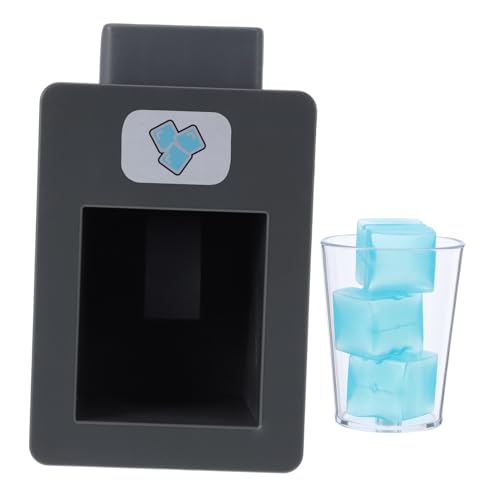 FRCOLOR Eismaschine mit Eiswürfeln und Wasserbecher Ergonomisches Design für Kleine Hände Realistische Küchengeräte Nachbildung Fördert Kreativität und Gemeinsames bei Wiederverwendbar von FRCOLOR