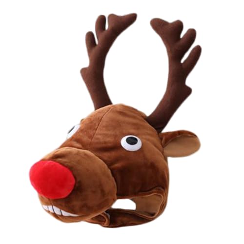 FRCOLOR Elchkopf Kostüm Mütze Weihnachtlich Warm Kuschelig Cartoon Stirnband für Erwachsene Party Foto Requisite Winterliches Kopfaccessoire FRCOLOR Elchkopf Kostüm Mütze Weihnachtlich Warm Kuschelig Cartoon Stirnband für Erwachsene Party Foto Requisite Winterliches Kopfaccessoire von FRCOLOR