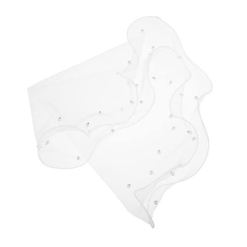 FRCOLOR Eleganter Puppen Brautschleier Tüll Schleier mit Perlenbesatz Weicher Hochzeitsschleier für Puppen Dekoratives Haaraccessoire Brautkleidung und Cosplay von FRCOLOR