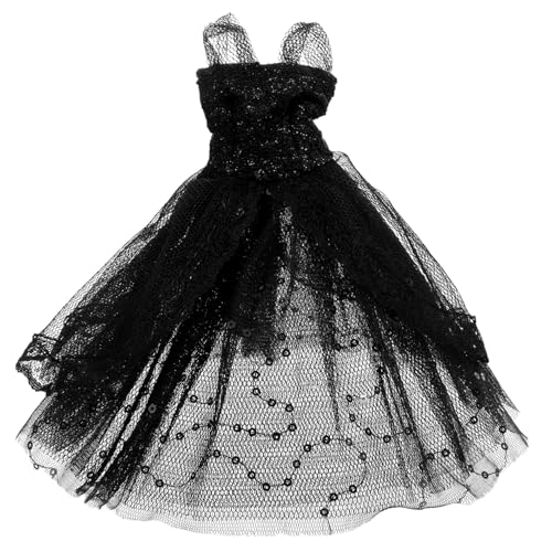 FRCOLOR Elegantes Puppenkleid Ballett Tüllrock Schwarz Chiffon Ballet Outfits für Hochzeit Party Einfach Fördert Kreatives und Selbstständigkeit bei Kindern von FRCOLOR