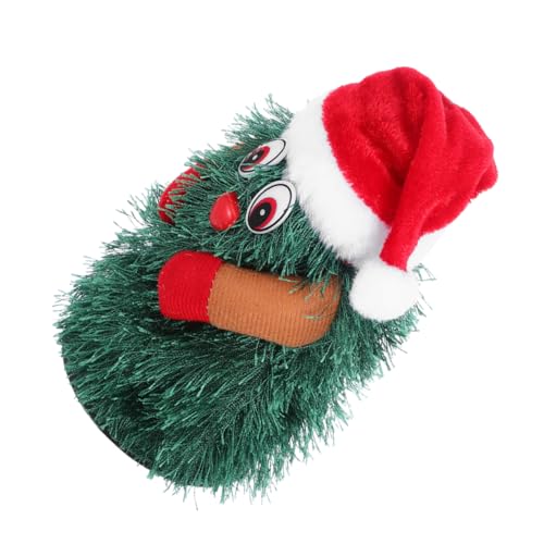 FRCOLOR Elektrischer Drehbarer Weihnachtstannenbaum mit Musik und Tanzender Weihnachtsfigur Interaktives Tischdekoration für Kleinkinder Batteriebetrieben Mittlere von FRCOLOR