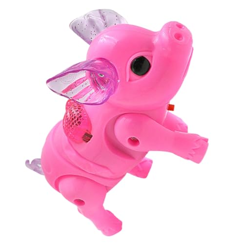 FRCOLOR Elektrisches Leuchtendes Musik Schwein mit Gehfunktion Interaktives Lernspielzeug für Robustes Pädagogisches als Geburtstagsgeschenk und Reisespielzeug Zufällige Zufällige Farbe von FRCOLOR