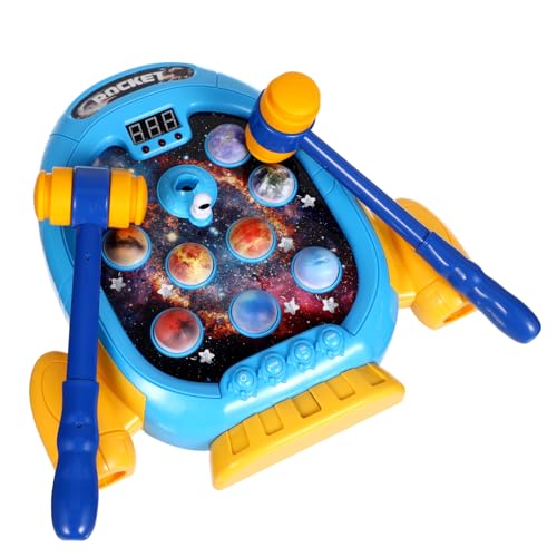FRCOLOR Elektronisches Whack mit Zwei Hämmern Interaktives Pädagogisches Klopfspiel für Rhythmusförderndes Sicheres Weltraum Design für Kleinkinder und Vorschulkinder von FRCOLOR