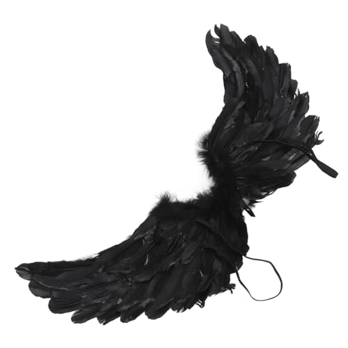 FRCOLOR Engelsflügel Kostüm Accessoire für Cosplay Halloween Süße Schwarze Teufelsflügel für Bühnenauftritte Partys Leicht Langlebig für Fotografie Mottopartys von FRCOLOR