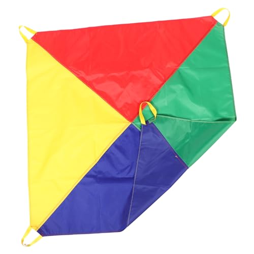FRCOLOR Fallschirm Regenbogen Schwungtuch für Kindergarten Teamspiel Kooperative Aktivität Motorik Balance und Zusammenarbeit im Freien von FRCOLOR