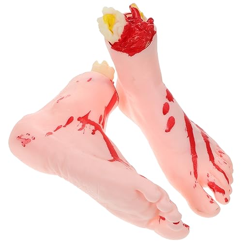 FRCOLOR Falsche Halloween Füße Realistische Vinyl Requisiten für Halloween Streiche Leicht Geruchlos Platzsparend Langlebig Detailgetreue Nachbildung für Gruselige Dekoration und Partys von FRCOLOR
