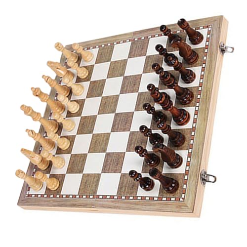 FRCOLOR Holz Schachbrett Internationales Schachspiel Für Junge Mädchen Lernschach Aus Holz Schachspielzeug Schach Schach-trainingsset von FRCOLOR