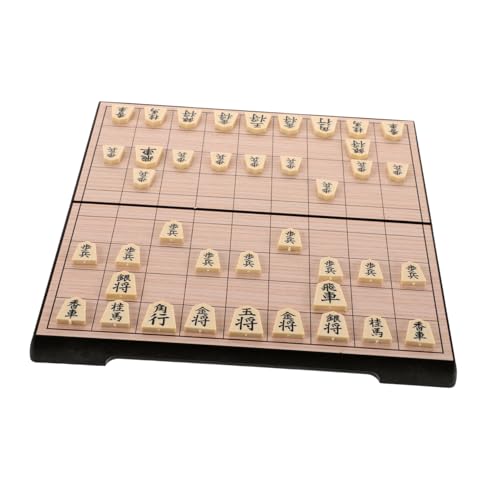 FRCOLOR Faltbares Japanisches Schachspiel Magnetisch mit Stabilem Magnetbrett Tragbares Holz Set für Familie und Reise Fördert Strategisches und Kognitive Fähigkeiten von FRCOLOR