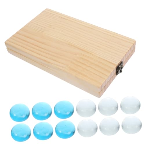 FRCOLOR Faltbares Mancala Holzspiel mit Robustem Brett und Bunten Perlen Tragbares Denkspielzeug für Raumvorstellung Langlebig und Sicher für Lang anhaltenden Spielspaß von FRCOLOR