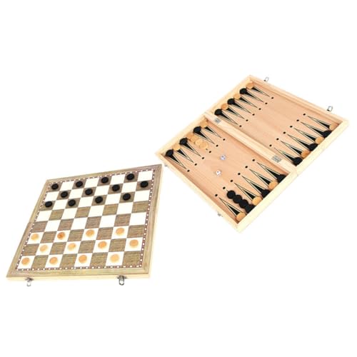 FRCOLOR Faltbares Schachspiel aus Multifunktionales Internationales West Chess Spiel Stabiles Design Praktisches Schachbrett für Anfänger und Junge Mädchen von FRCOLOR