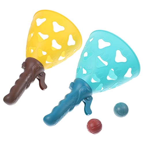 FRCOLOR Fangspiel Ball Teilig Outdoor Wurf und Fangspielzeug mit Rutschfestem Griff Fördert Hand Auge Koordination Motorische Fähigkeiten Interaktives Eltern Junge Mädchen für Draußen von FRCOLOR