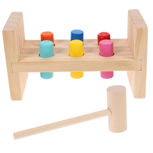 FRCOLOR Farbenfrohes Holz Nagelspielzeug mit Hammer Montessori Lernspielzeug Hand Auge Koordination und Farberkennung Stabiles Kinderspielzeug für Frühe Motorikentwicklung FRCOLOR Farbenfrohes Holz Nagelspielzeug mit Hammer Montessori Lernspielzeug Hand Auge Koordination und Farberkennung Stabiles Kinderspielzeug für Frühe Motorikentwicklung von FRCOLOR