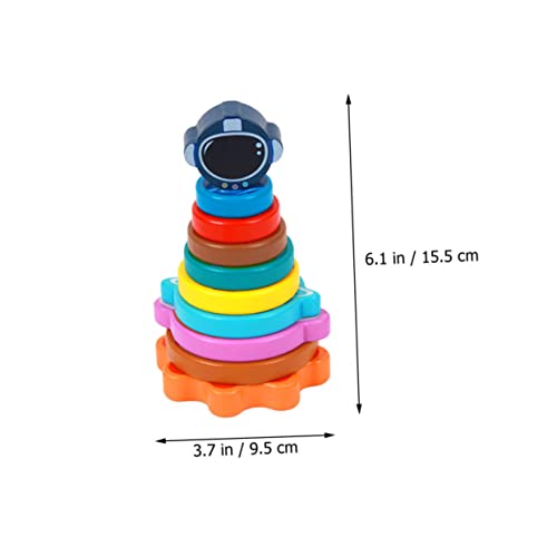 FRCOLOR Farbenfrohes Stapelring für Kleinkinder Jahre Motorikförderndes Langlebiges Lernspielzeug aus Hautfreundlichem Material Verbessert Hand Auge Koordination und Farberkennung für von FRCOLOR