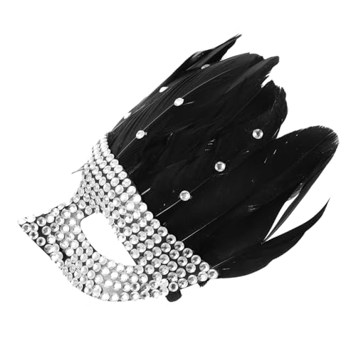 FRCOLOR Federn Halbmaske mit Strasssteinen Leichte Langlebige Cosplay Maske für Halloween Karneval Maskenball Damen und Herren Auffälliges Design für Bühnenauftritte und Party FRCOLOR Federn Halbmaske mit Strasssteinen Leichte Langlebige Cosplay Maske für Halloween Karneval Maskenball Damen und Herren Auffälliges Design für Bühnenauftritte und Party von FRCOLOR