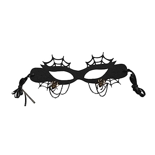 FRCOLOR Filz Halbmaske mit Spinnennetz Design für Halloween und Kostümpartys Wiederverwendbare Leichte Party Dekoration für Maskenbälle und Faschingsveranstaltungen FRCOLOR Filz Halbmaske mit Spinnennetz Design für Halloween und Kostümpartys Wiederverwendbare Leichte Party Dekoration für Maskenbälle und Faschingsveranstaltungen von FRCOLOR