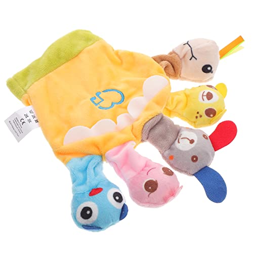 FRCOLOR Fingerpuppen mit Musik für Interaktive Eltern Junge Mädchen Spielzeuge Weiche Plüsch Tierfingerpuppen Kreativität und Kommunikation Gelb von FRCOLOR