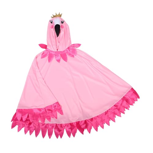 FRCOLOR Flamingo Performance Kostüm Mit Kapuze Tierumhang Halloween Umhang Flamingo Cosplay Unisex Tierumhang Flamingo Kostüm Mit Kapuze Vogelkostüm Mit Kapuze Partyumhang Mit von FRCOLOR