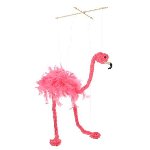 FRCOLOR Flamingo Plüsch Marionette Interaktive Tierpuppe für Puppenspiele Farbvariationen Kreatives für Aufführungen Hochwertige Verarbeitung für Deko und Emotionale Zufällige Farbe von FRCOLOR
