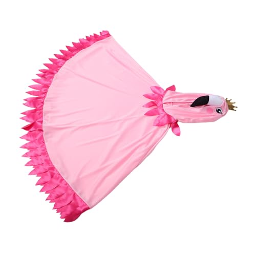 FRCOLOR Flamingo -leistungskostüm Flamingo-kostüm Für Damen Karnevalsumhang Maskenkostüme Für Frauen Unisex-halloween-umhang Halloween-umhang Mit Kapuze Weihnachtskostümumhang Rosy Tuch von FRCOLOR