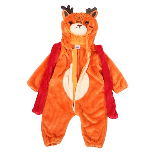 FRCOLOR Flanell Strampler mit Kapuze Kostüm Warm Kuschelig Einteilig Unisex Schlafanzug für Kleinkinder für Herbst und Winter Niedlicher Tier-overall FRCOLOR Flanell Strampler mit Kapuze Kostüm Warm Kuschelig Einteilig Unisex Schlafanzug für Kleinkinder für Herbst und Winter Niedlicher Tier-overall von FRCOLOR