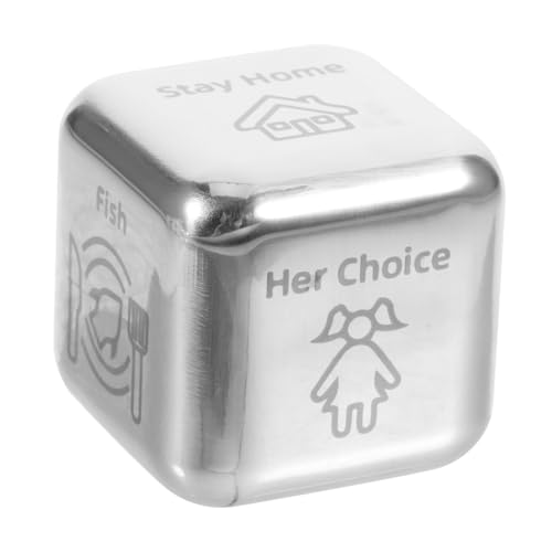 FRCOLOR Food Decision Dice Metallwürfel Essensentscheider für Dinner Entscheider Spiel Würfel Spaß Kreative Entscheidungshilfe für Familienessen und Freundetreffen von FRCOLOR
