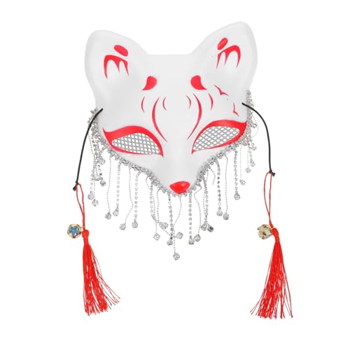 FRCOLOR Fox Maske Cosplay Halbmaske aus Leichtem Abs mit Funkelnden Strasssteinen Dekorativ für Kinderpartys Maskenball und Karneval Komfortabel und Langlebig für Festliche Anlässe von FRCOLOR