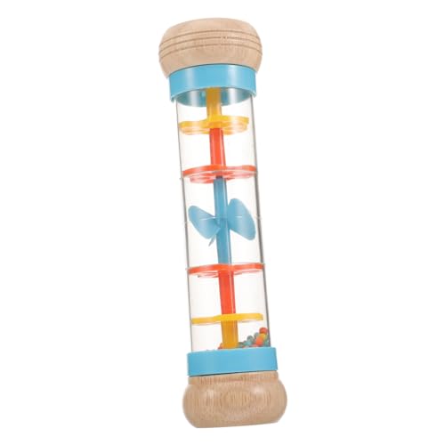 FRCOLOR Fröhliches Regenklang Instrument aus Holz Sensorisches Musikalisches Lernspielzeug für Nachahmung des Sanften Regengeräuschs Fördert Konzentration und Musikalisches Interesse von FRCOLOR