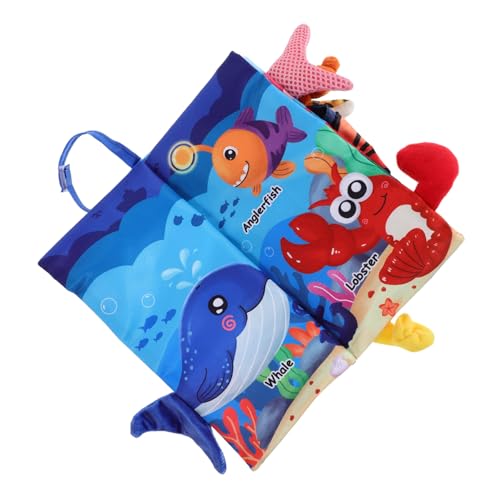 FRCOLOR Frühförderndes Stoffbuch mit Ozeanmotiven Interaktives Fühlbuch für Neugeborene und Kleinkinder Fördert Sensorische Entwicklung und Sprachfähigkeit bei Reisen und Schlafenszeit FRCOLOR Frühförderndes Stoffbuch mit Ozeanmotiven Interaktives Fühlbuch für Neugeborene und Kleinkinder Fördert Sensorische Entwicklung und Sprachfähigkeit bei Reisen und Schlafenszeit von FRCOLOR