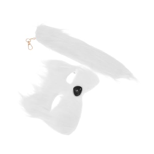 FRCOLOR Fuchs Masken Weiß Fox Cosplay Zubehör Leichtes Halloween Kostüm Tier Requisite Mit Für Party Karneval von FRCOLOR