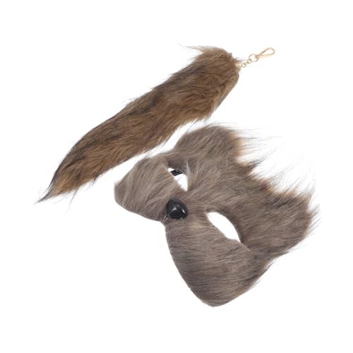 FRCOLOR Fuchsmaske mit Flauschigem Halloween Kostüm Tiermaske für Cosplay Party Stabiles Material Dekoratives Requisit für Karneval und Festivals Teilig von FRCOLOR