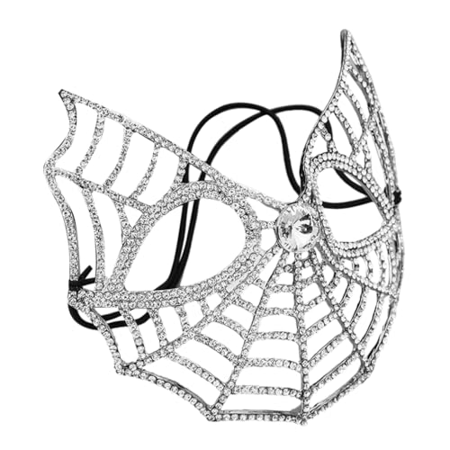 FRCOLOR Funkelnde Strass-Maske Für Frauen Spinnennetz-Halbgesichtsmaske Kristall-Maskerade-Maske Für Halloween-Hochzeiten Und Partys FRCOLOR Funkelnde Strass-Maske Für Frauen Spinnennetz-Halbgesichtsmaske Kristall-Maskerade-Maske Für Halloween-Hochzeiten Und Partys von FRCOLOR