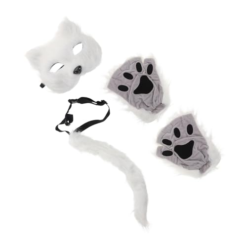 FRCOLOR Furry Set mit Pfotenhandschuhen für Halloween Cosplay und Maskerade Halbgesicht Kostümzubehör für Tierische Verkleidungen für Einen Einzigartigen Look FRCOLOR Furry Set mit Pfotenhandschuhen für Halloween Cosplay und Maskerade Halbgesicht Kostümzubehör für Tierische Verkleidungen für Einen Einzigartigen Look von FRCOLOR