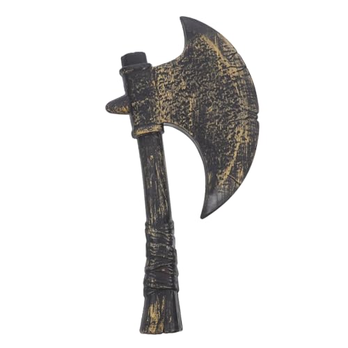 FRCOLOR Gangster Requisiten Axe Maskerade-Kostüm-Requisite Kostümzubehör gefälschtes Beil -Werkzeug Halloween Axe Prop Kostüm Requisit Kostüm hacken Plastik Dark Brown von FRCOLOR