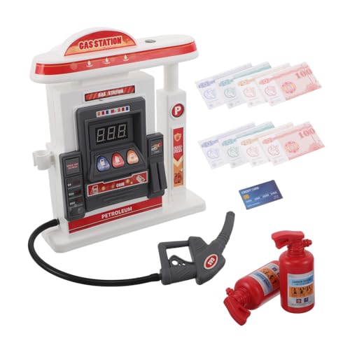 FRCOLOR Gasstation Spielset für Licht und Sound Realistische mit Kartenzahlung Sicher und Langlebig Interaktives Rollenspiel Lernspielzeug für Vorschule von FRCOLOR