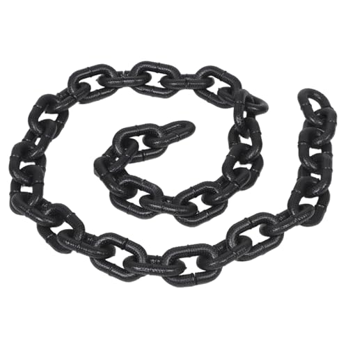 FRCOLOR Gefälschte Kette Filmrequisiten Gefälschte Halloween-Kette Piraten-Requisiten Karneval Requisiten Halloween-kettenstütze Cosplay -Requisiten Karneval Dekorationen Plastik Black von FRCOLOR
