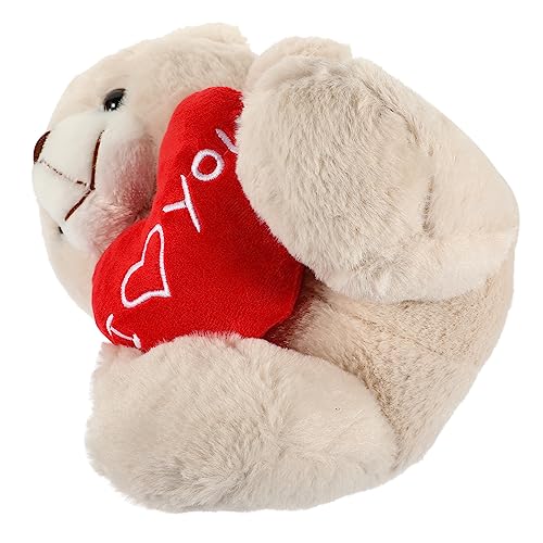 FRCOLOR Gefüllter Plüschbär mit Herz Valentinstag Großer für Schmusetier zur Verbesserung der Schlafqualität und Dekoration für Zuhause von FRCOLOR
