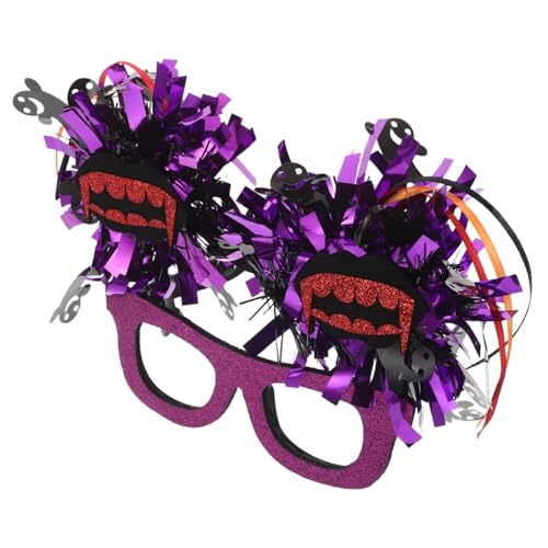 FRCOLOR Geister Halloween Plastikbrille Neuartige Blutzahnbrille Mit Glitzerrahmen Für Halloween Cosplay Foto Requisiten Verkleidungszubehör von FRCOLOR