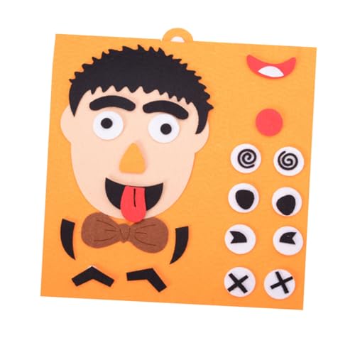 FRCOLOR Gesichtspuzzle aus Veränderbare Gesichtsausdrücke Pädagogisches DIY Lernspiel für Fördert Hand Auge Koordination und Emotionale Entwicklung Eltern Junge Mädchen Interaktion Jungen von FRCOLOR