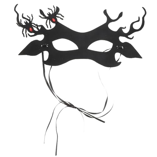 FRCOLOR Geweih Spinnenmaske Kostüm Maske Halloween Gesicht halb maskieren Kostümmaskenhälfte gruselige maske Horrormaske Maskenball Paar Cosplay-Masken Cosplay-Partymaske Vlies Black FRCOLOR Geweih Spinnenmaske Kostüm Maske Halloween Gesicht halb maskieren Kostümmaskenhälfte gruselige maske Horrormaske Maskenball Paar Cosplay-Masken Cosplay-Partymaske Vlies Black von FRCOLOR