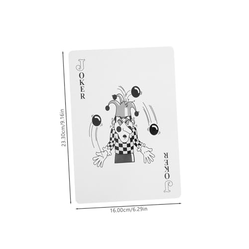 FRCOLOR Gigantische Spielkarten Fach Vergrößert Langlebige Papier Pokerkarten für Erwachsene Leicht Tragbar für Party Outdoor Camping und Familienspiele FRCOLOR Gigantische Spielkarten Fach Vergrößert Langlebige Papier Pokerkarten für Erwachsene Leicht Tragbar für Party Outdoor Camping und Familienspiele von FRCOLOR