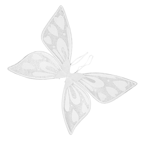FRCOLOR Glitzer Schmetterlingsflügel Butterfly Photoshooting Requisiten Cosplay Feenflügel Schmetterlingsflügel Für Mädchen Feenhafte Partyflügel Flügel Für Cosplay Weiß Organza FRCOLOR Glitzer Schmetterlingsflügel Butterfly Photoshooting Requisiten Cosplay Feenflügel Schmetterlingsflügel Für Mädchen Feenhafte Partyflügel Flügel Für Cosplay Weiß Organza von FRCOLOR