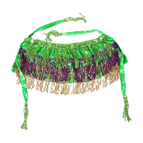 FRCOLOR Glitzerndes Pailletten-oberteil Für Damen Und Mädchen, Karneval-outfit, Bauchtanz-kostüm, Festival, Pailletten-röhrenoberteil, Metallisches Fransen-oberteil, Glitzer-oberteil Für von FRCOLOR