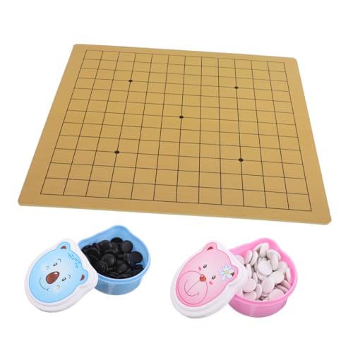 FRCOLOR Go Spielset Doppeltes und Holzbrett Tragbar Bär Tragbares Lernspielzeug Strategisches Brettspiel Gedächtnis und Denkfähigkeit FRCOLOR Go Spielset Doppeltes und Holzbrett Tragbar Bär Tragbares Lernspielzeug Strategisches Brettspiel Gedächtnis und Denkfähigkeit von FRCOLOR