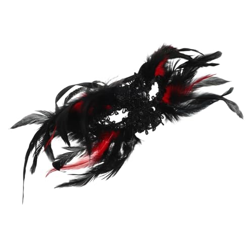 FRCOLOR Gothic Plume Mask Damen Halbgesichtsmaske mit Elastischem Band Federn und Pailletten Karneval Halloween Bühnenmaske für Kostümparty und Abendveranstaltungen FRCOLOR Gothic Plume Mask Damen Halbgesichtsmaske mit Elastischem Band Federn und Pailletten Karneval Halloween Bühnenmaske für Kostümparty und Abendveranstaltungen von FRCOLOR
