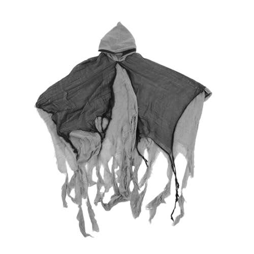 FRCOLOR Grim Reaper Halloween Cosplay Kostüm Grauer Kapuzenumhang Atmungsaktives Gewebe Komfortabler Reaper Cape Für Erwachsene Für Geisterhaus Und Halloween Party FRCOLOR Grim Reaper Halloween Cosplay Kostüm Grauer Kapuzenumhang Atmungsaktives Gewebe Komfortabler Reaper Cape Für Erwachsene Für Geisterhaus Und Halloween Party von FRCOLOR
