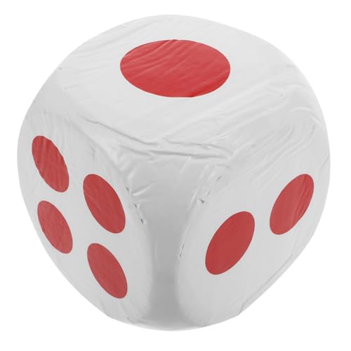 FRCOLOR Große Schaumstoffwürfel Raffle Cube Dice Spielwürfel Leichtes Langlebiges Würfelspielzeug für Party Unterricht und Freizeitspaß Weiß Geräuscharm und Robust von FRCOLOR